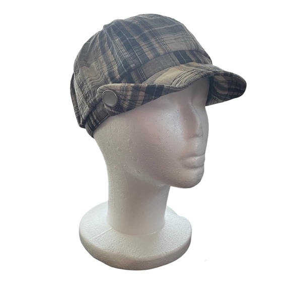 Basiquenti Paper Boy Hat in Earthtone Plaid - One Size - Picture 1 of 8